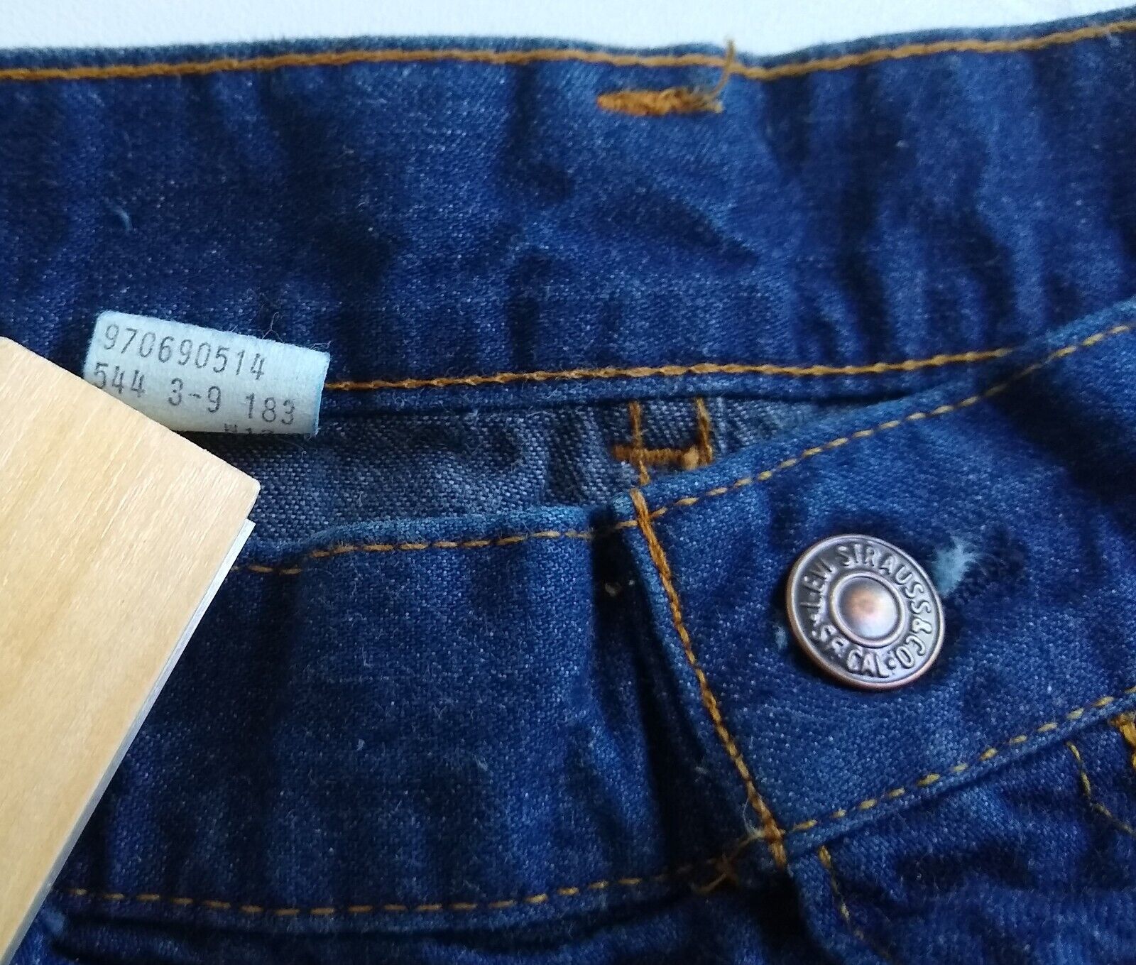 Levis 70s Plowboy High Waiste A-line Denim Skirt Size 26X29 Dark Wash Vintage - Fresh Stock Dated March 2026