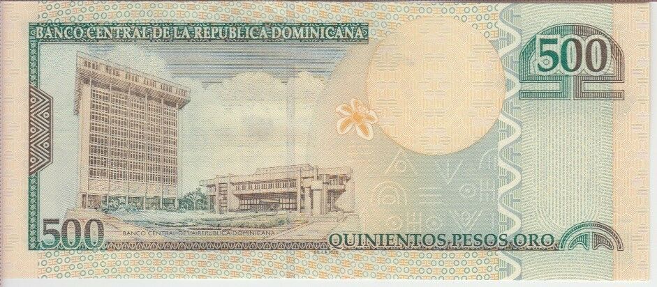 Dominican Republic Banknote P. 179a 500 Pesos Oro  2006 Prefix FN , UNC - Fresh Stock Dated December 2025