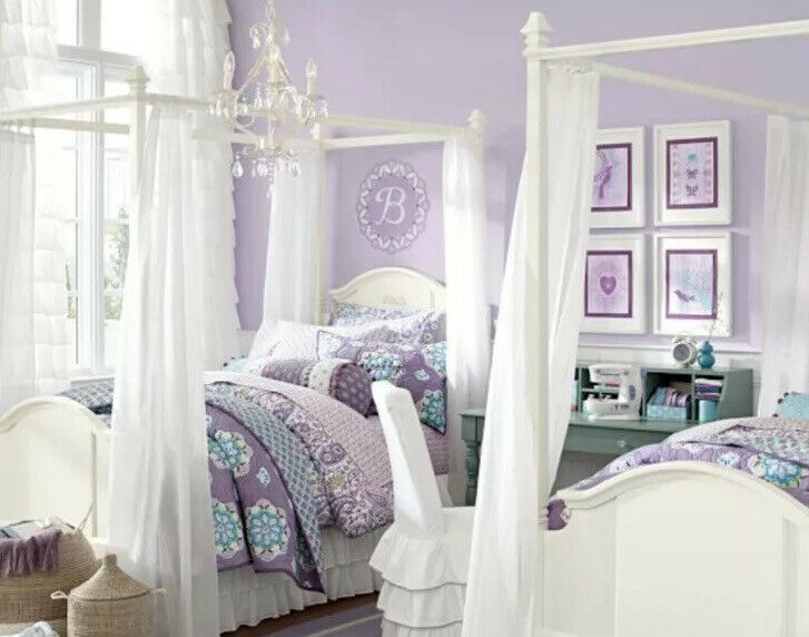 Pottery Barn Kids Brooklyn Purple PaIsley Duvet Full/Q w/ 2 Quilted￼ & 2 Shams - Fresh Stock Dated December 2025
