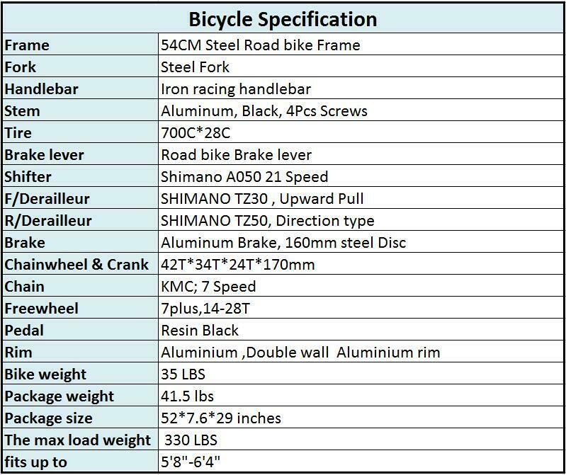 54CM Road Bike 700C Wheels Mens Shimano 21 Speed Disc Brake complete Bicycle - Fresh Stock Dated February 2026