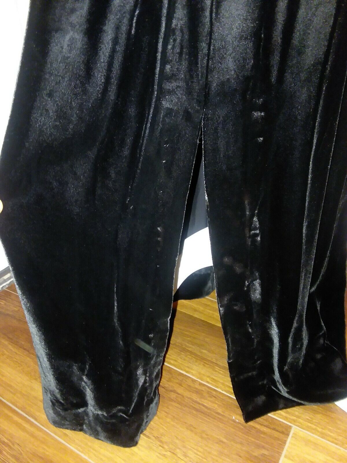 1930s 1940s VINTAGE MIDNIGHT BLACK VELVET LONG SKIRT PINUP 30s 40s - Fresh Stock Dated March 2026