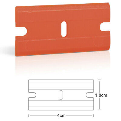 100pcs Plastic Razor Blades +2pc Razor Scraper Double Edged Sticker Removal Tool - Fresh Stock Dated December 2025