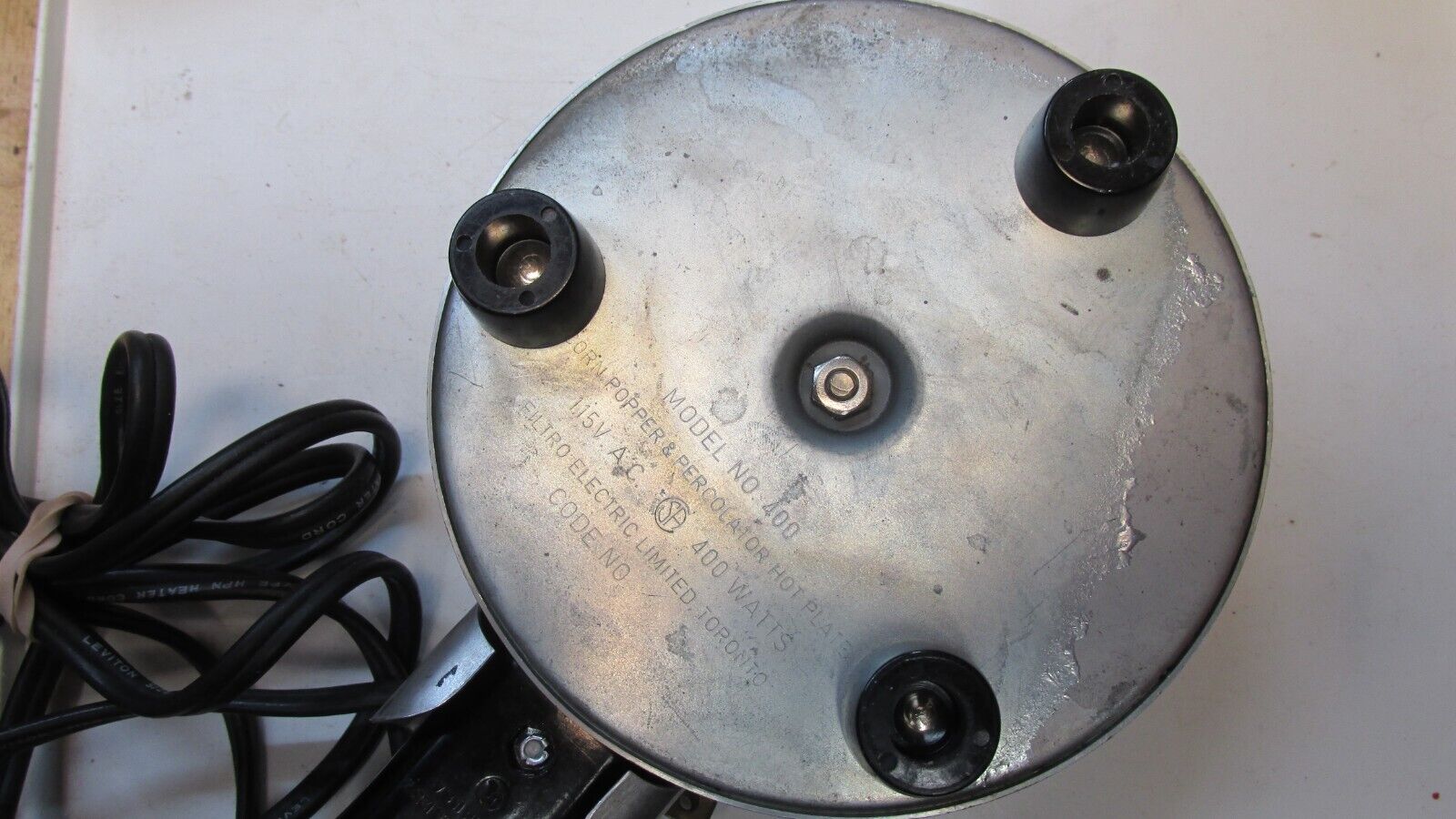 Antique Art Deco Hot Plate Warmer Camping Single Burner Vintage - Fresh Stock Dated February 2026