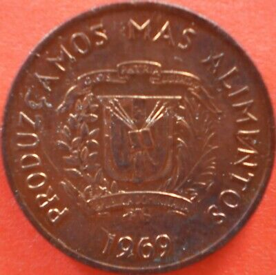 DOMINICAN REPUBLIC 1 CENTAVO 1969 Dominicana Dominikanische Dominicaine Dom Rep - Fresh Stock Dated December 2025