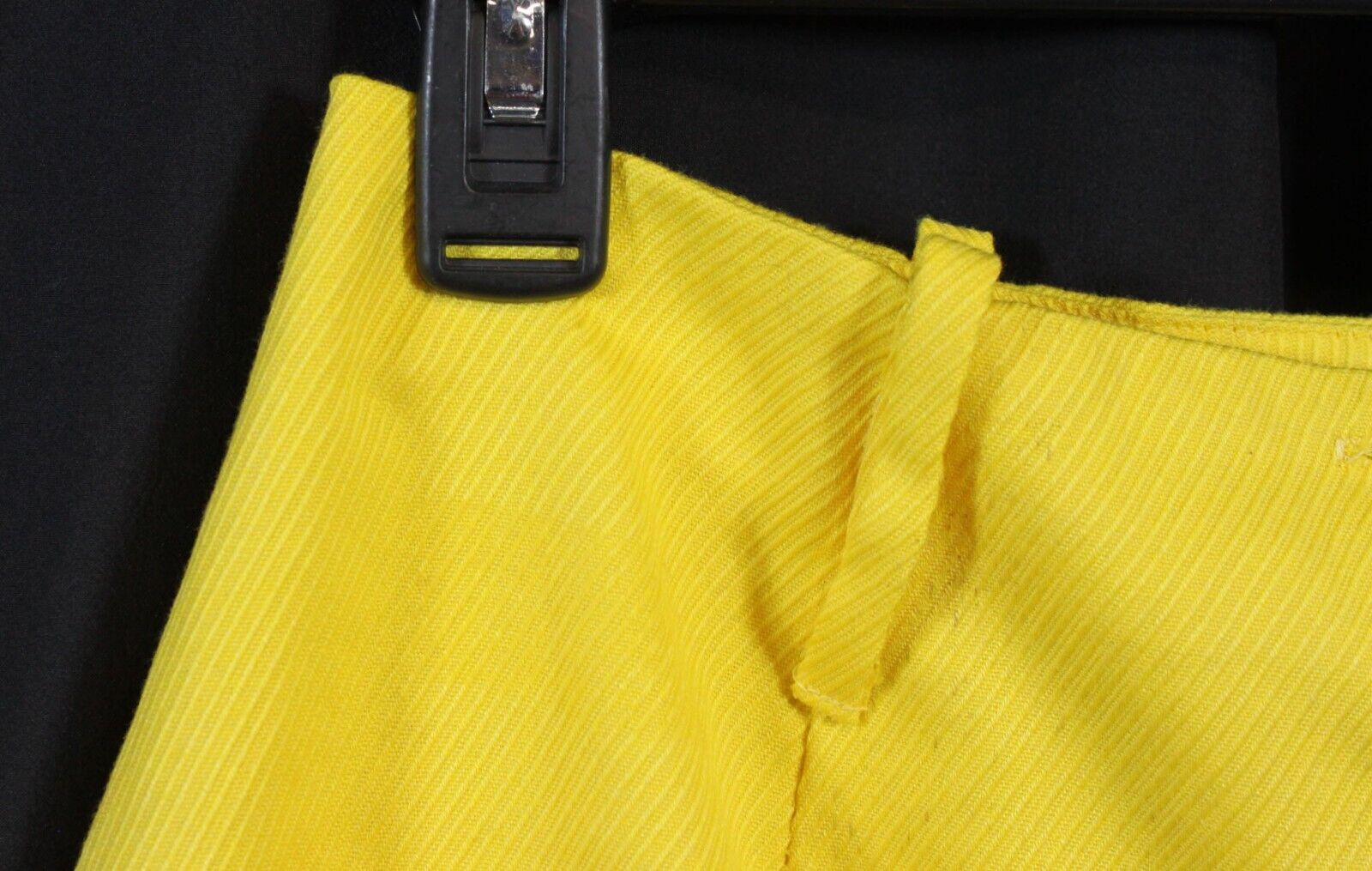 Vtg Beeline Fashions Skirt Retro Mod Mini Bright Yellow Button Up Pockets 12 MCM - Fresh Stock Dated March 2026