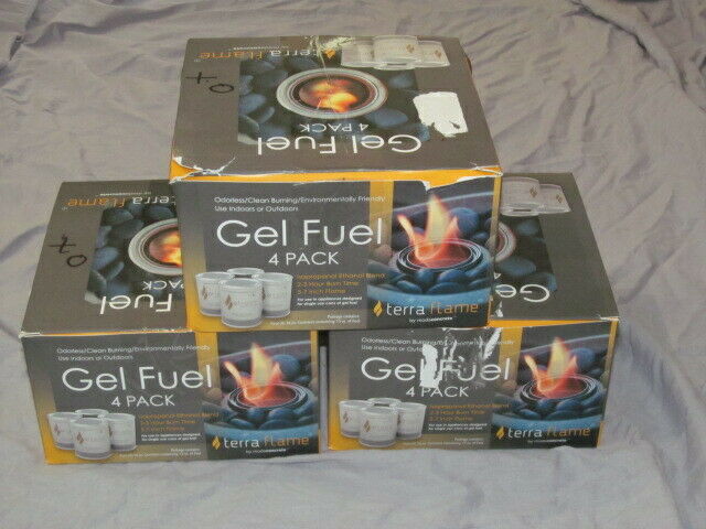 Terra Flame Clean Burning Odorless Gel Fuel 13 oz - 12-Pack - Fresh Stock Dated December 2025