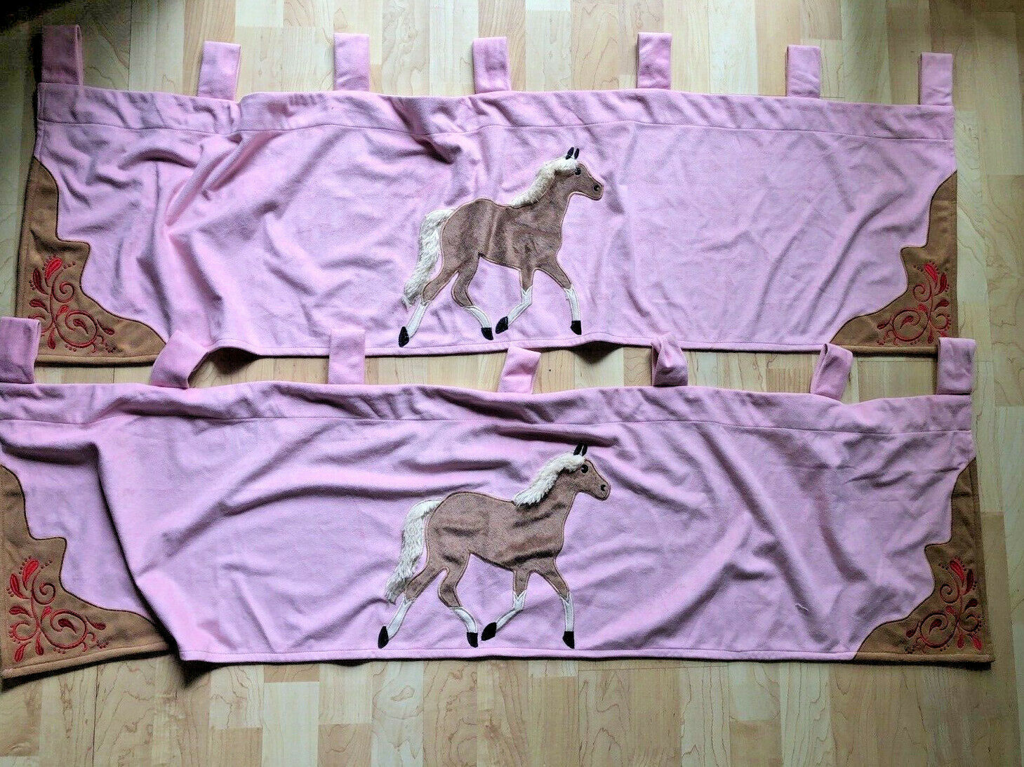 CARSTENS Cowgirl Girl's Pillow Shams Valances Horse Pony Pink Brown Applique - Fresh Stock Dated December 2025