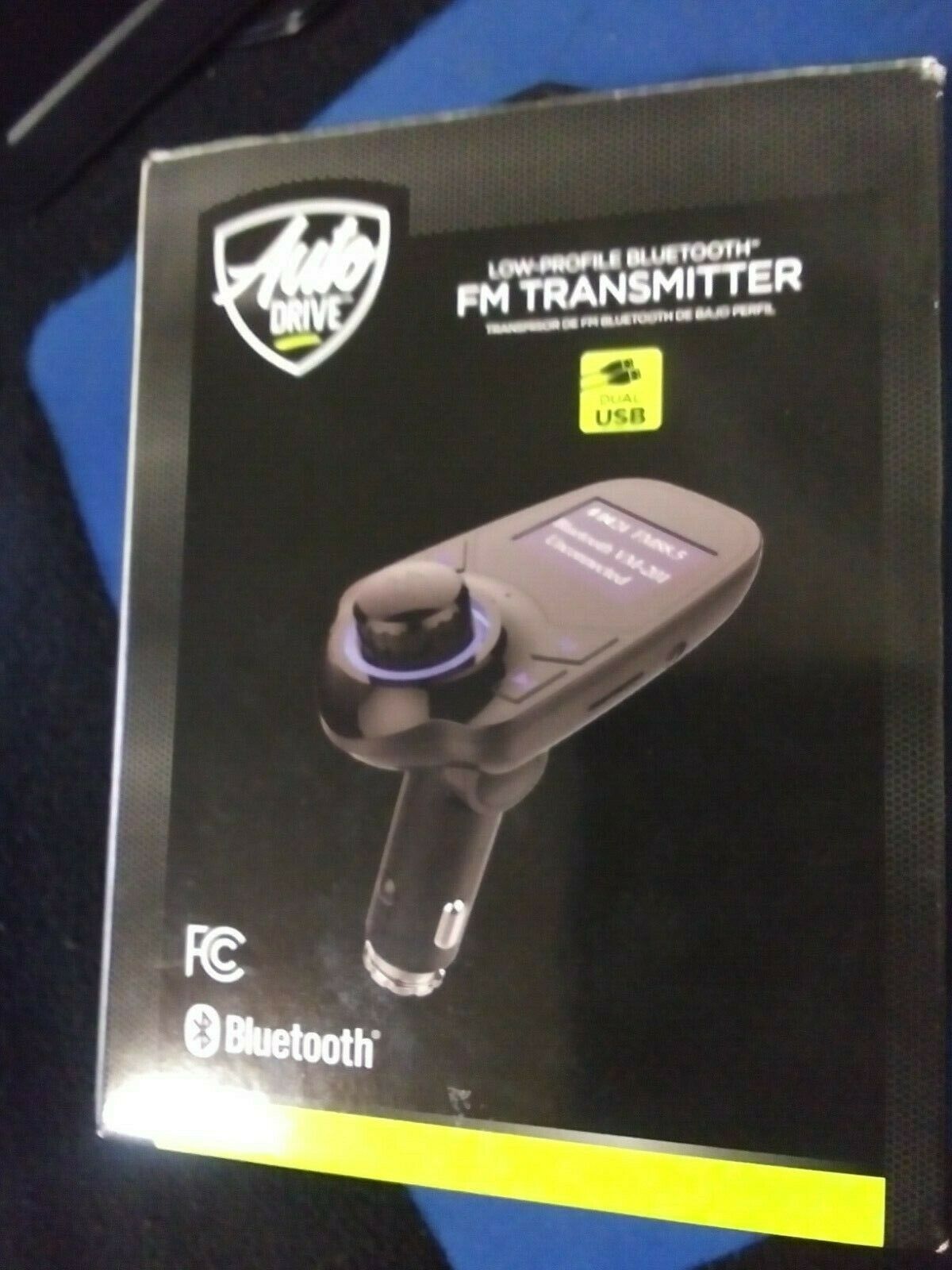 Auto Drive Low Profile Bluetooth FM Transmitter with Dual USB Charging Ports,... - Fresh Stock Dated December 2025