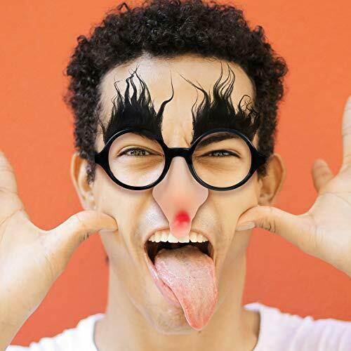 Funny Disguise Glasses - 6 Pairs Pinocchio Witches Clown Pig Nose Nose Style 1 - Fresh Stock Dated February 2026