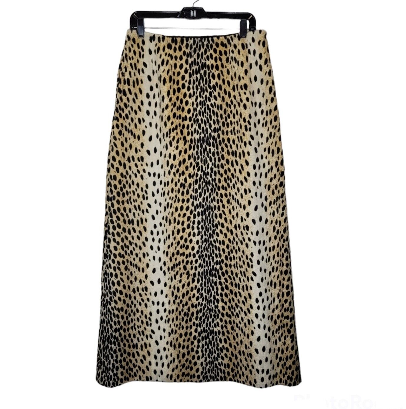 Vtg Bergdorf Goodman Faux Fur Long Maxi Skirt M Cheetah Print - Fresh Stock Dated March 2026