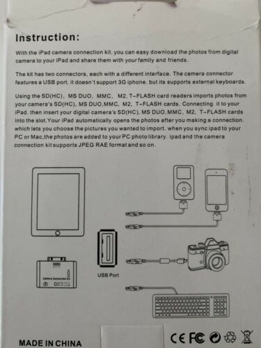 Camera Connection Kit 5+1 In 1 Memory Card Reader For iPad & Camera Kit - Fresh Stock Dated February 2026