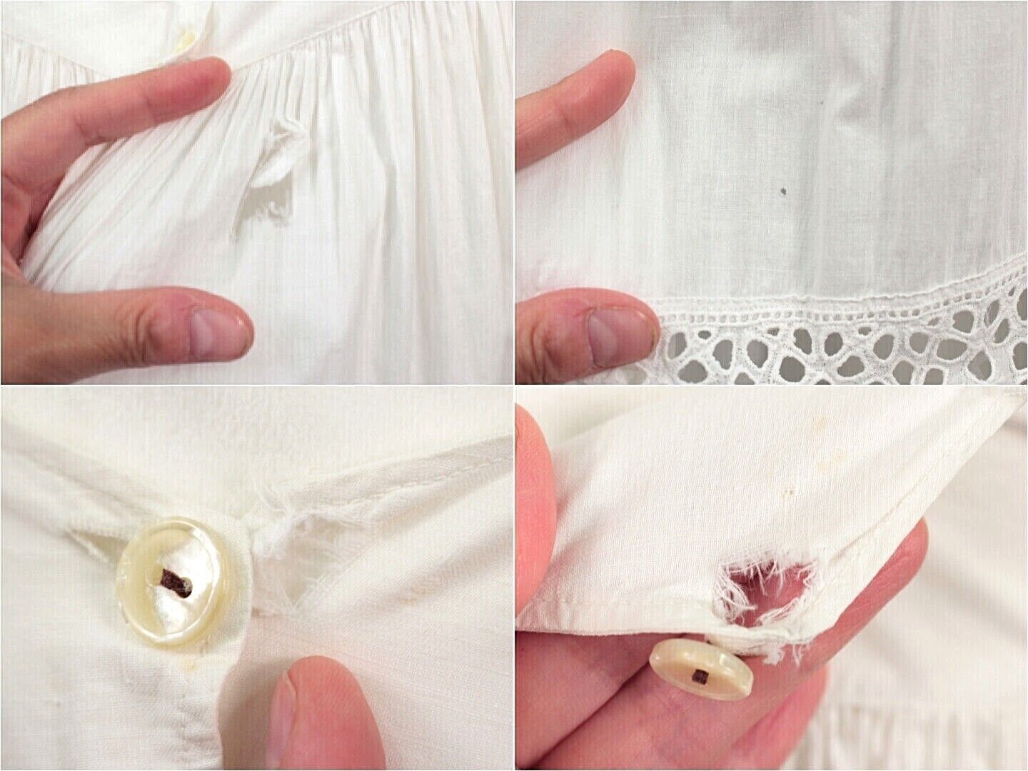 VTG Women's Antique Edwardian Early 1900s White Cotton Eyelet Skirt Sz XS/S - Fresh Stock Dated March 2026