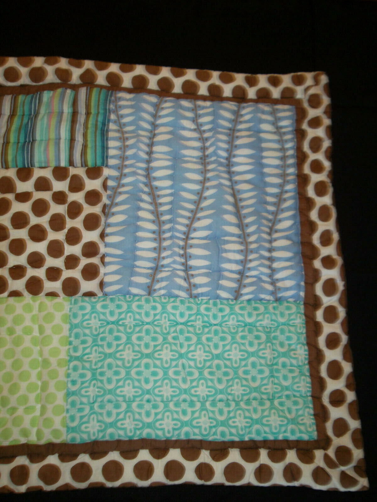 Pottery Barn Teen Lulu Surf Std Sham Beach Ocean Brow Blue Green Polkadot Floral - Fresh Stock Dated February 2026