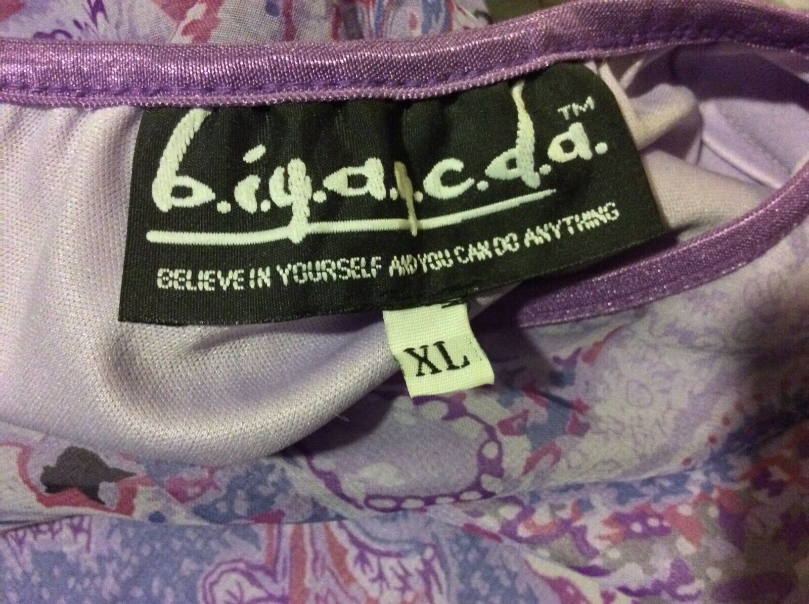 Purple Black Accents Vintage Paisley Flowy Lined Skirt XL Comfy & CUTE - Fresh Stock Dated December 2025