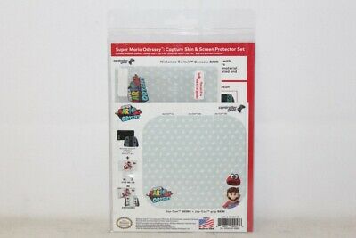 Nintendo Switch Super Mario Odyssey Capture Skin Screen Protector Set - Fresh Stock Dated December 2025