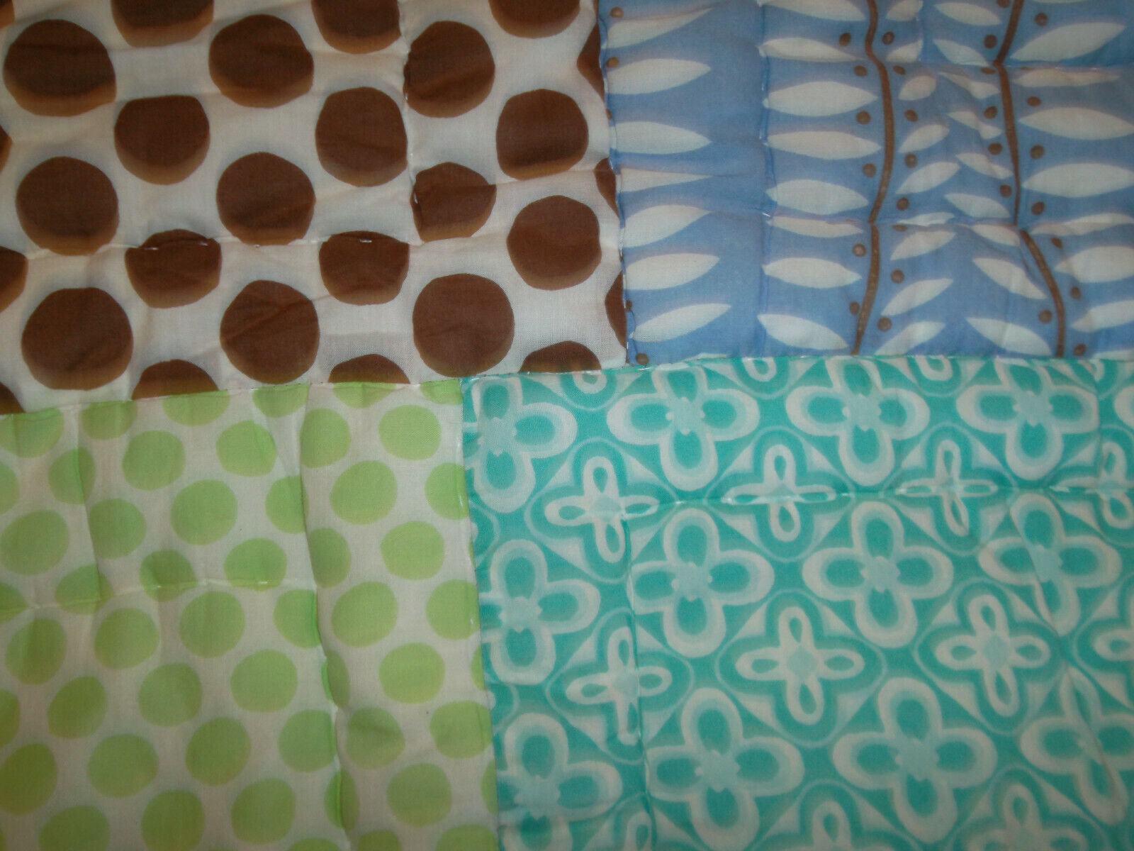 Pottery Barn Teen Lulu Surf Std Sham Beach Ocean Brow Blue Green Polkadot Floral - Fresh Stock Dated February 2026