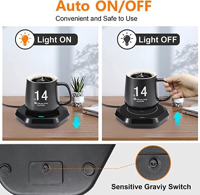 Calentador De Bebidas Con Auto Apagado Ideal Para Tazas De Café Leche Chocolate - Fresh Stock Dated February 2026