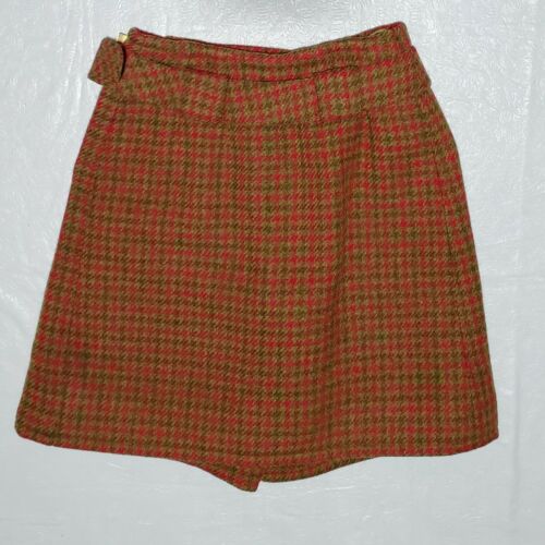 Vintage Elifer High Waist Plaid Wool Skort Skirt Shorts - Fresh Stock Dated February 2026