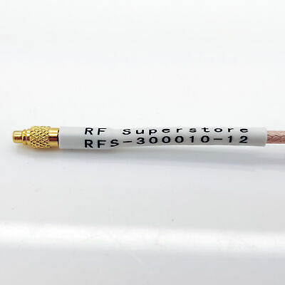 MMCX Male (Plug) to SMA Female (Jack) RG316/U Coaxial Cable Assembly, 12 inch - Fresh Stock Dated December 2025