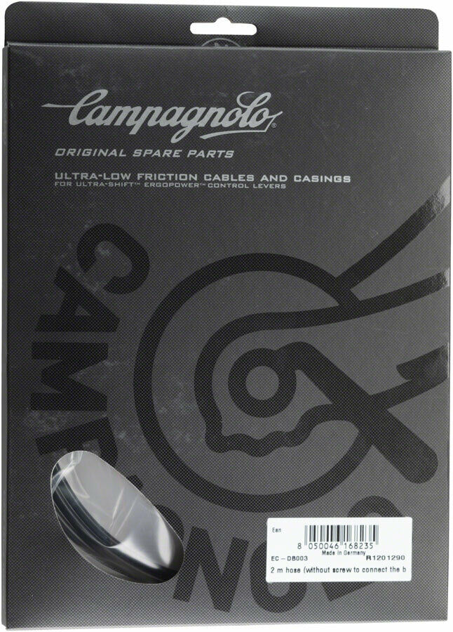 Campagnolo 2000mm Disc Brake Hose with Lever-Side Banjo Fitting, Black - Fresh Stock Dated February 2026
