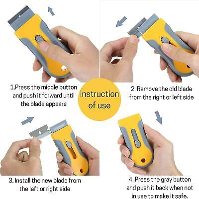 New BATES RAZOR BLADE SCRAPER, 2 Pack, Razor Scraper Set With 30 Extra Blades.. - Fresh Stock Dated February 2026