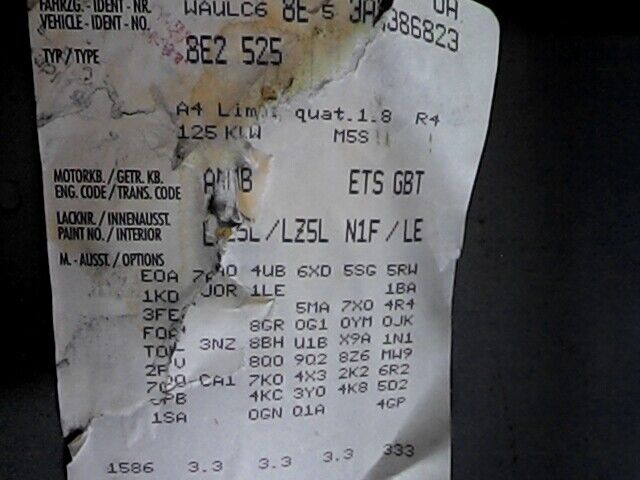 MANUAL TRANSMISSION Audi A4 2003 03 AWD - Fresh Stock Dated February 2026