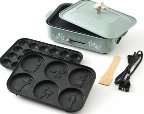 BRUNO Moomin Compact Hot Plate BOE059-BGR Japan Domestic AC:100 from Japan - Fresh Stock Dated February 2026