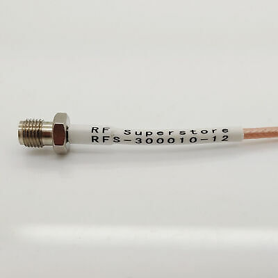 MMCX Male (Plug) to SMA Female (Jack) RG316/U Coaxial Cable Assembly, 12 inch - Fresh Stock Dated December 2025
