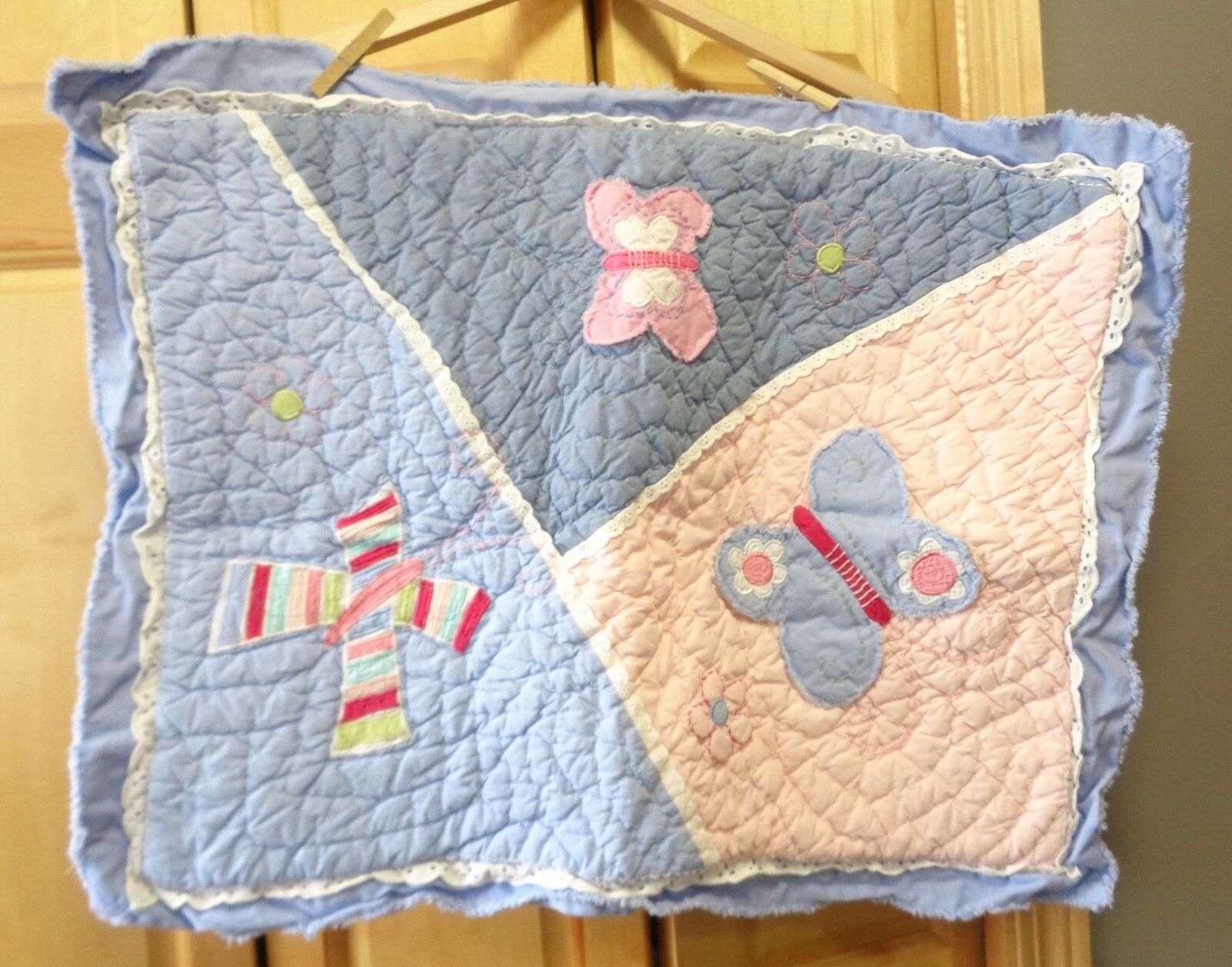 Pottery Barn Kids Sophie Pillow Sham Butterfly Blue Pink Girls 20 X 27 - Fresh Stock Dated December 2025