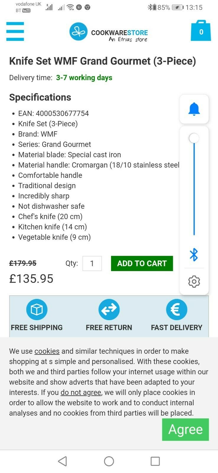 Wmf grand gourmet knife set - Fresh Stock Dated December 2025