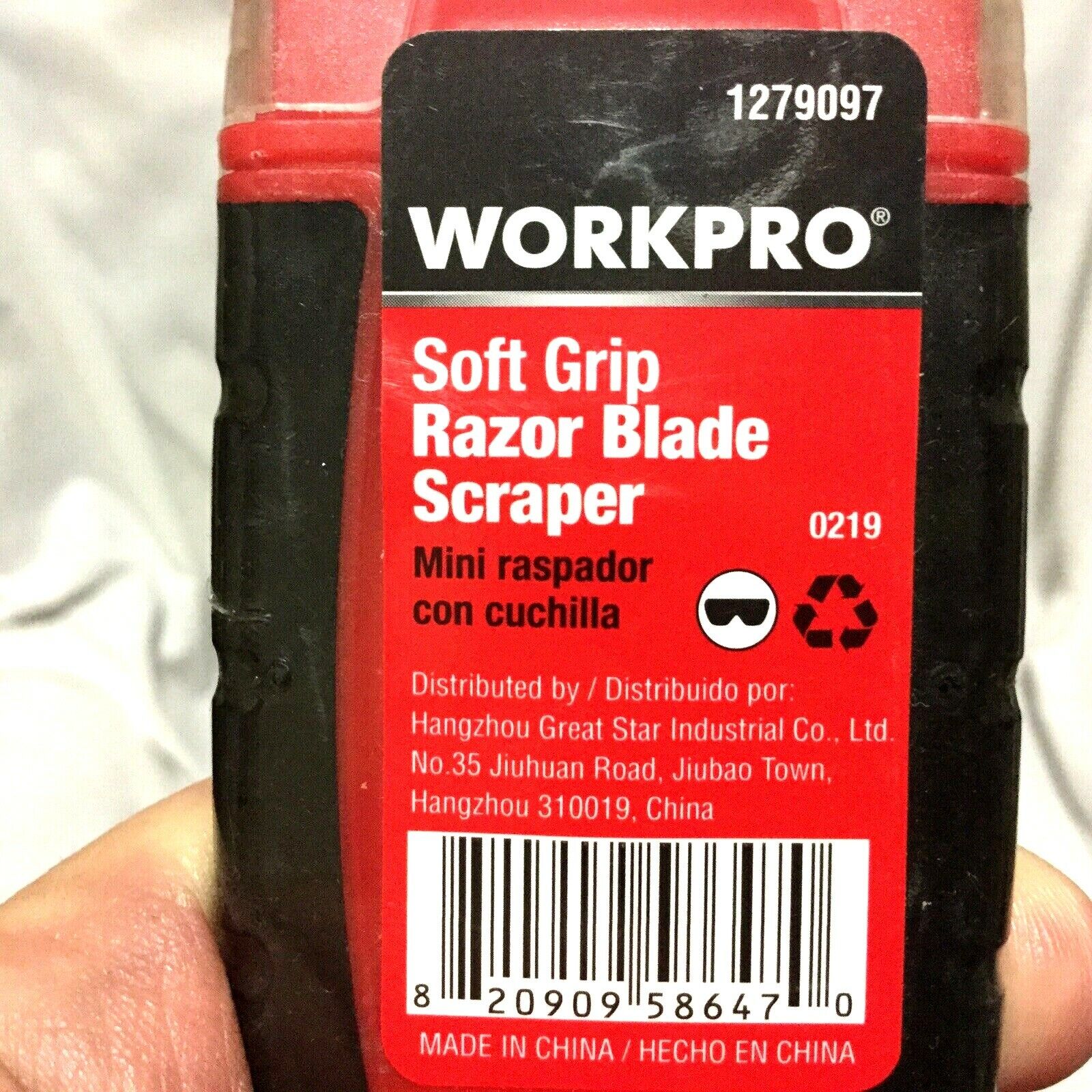 WORKPRO SOFT GRIP RAZOR BLADE SCRAPER RED /  LOT OF 3 - Fresh Stock Dated February 2026