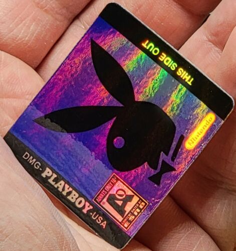 1 HOLO GAME BOY PLAYBOY🐇 (POKEMON BLUE) CARTRIDGE LABEL STICKER DMG-PLAYBOY-USA - Fresh Stock Dated December 2025