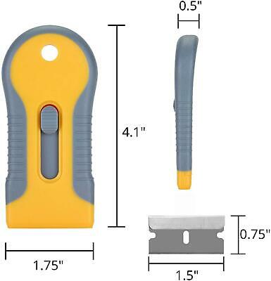 New BATES RAZOR BLADE SCRAPER, 2 Pack, Razor Scraper Set With 30 Extra Blades.. - Fresh Stock Dated February 2026
