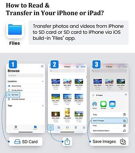 SD Card Reader for iPhone to SD Card Camera Reader Adapter - Fresh Stock Dated February 2026