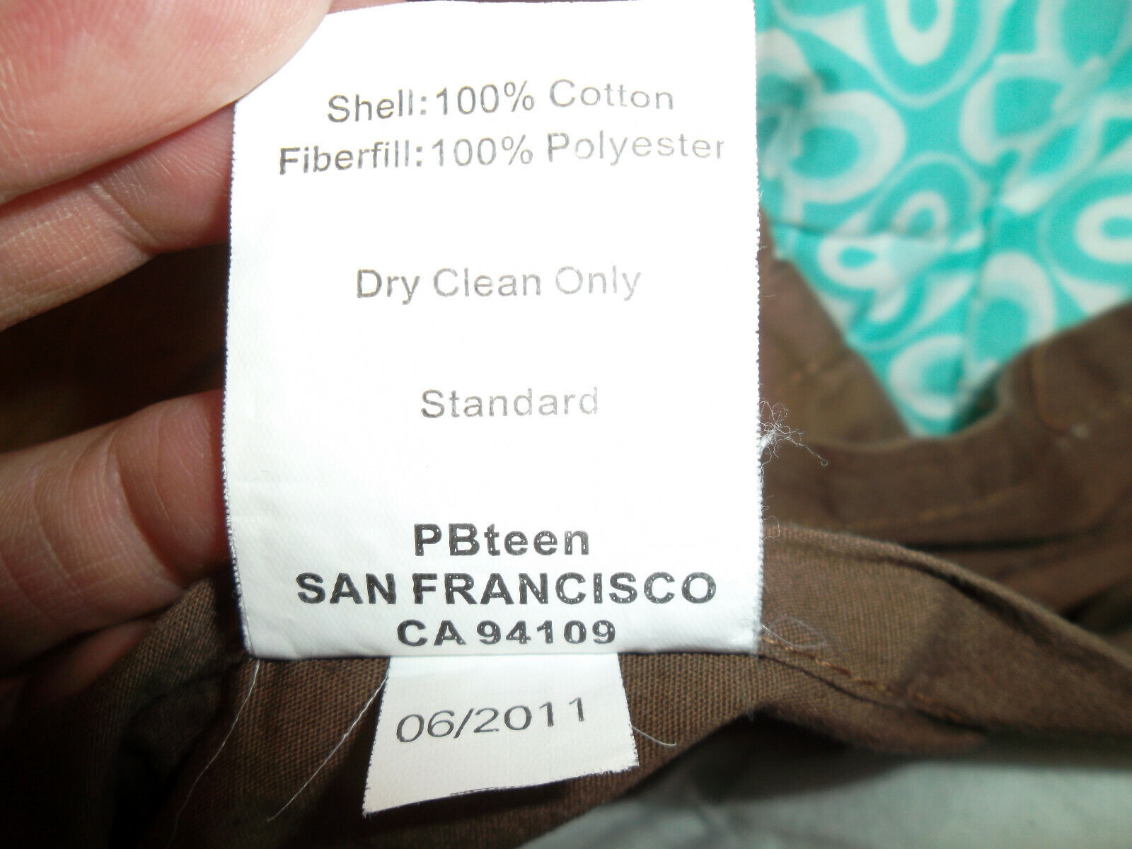 Pottery Barn Teen Lulu Surf Std Sham Beach Ocean Brow Blue Green Polkadot Floral - Fresh Stock Dated February 2026