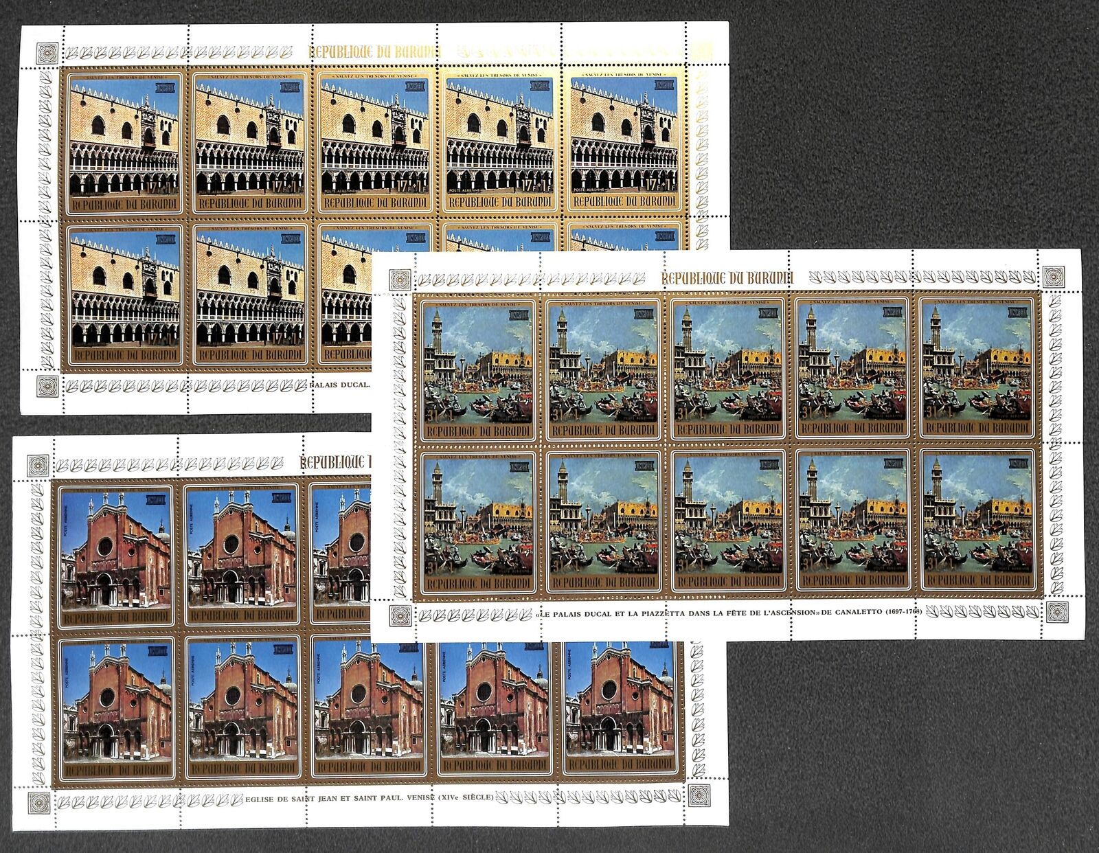 [OPG1124] Burundi 1971 Unesco lot of 4x 8 very ine MNH sheets - Fresh Stock Dated December 2025