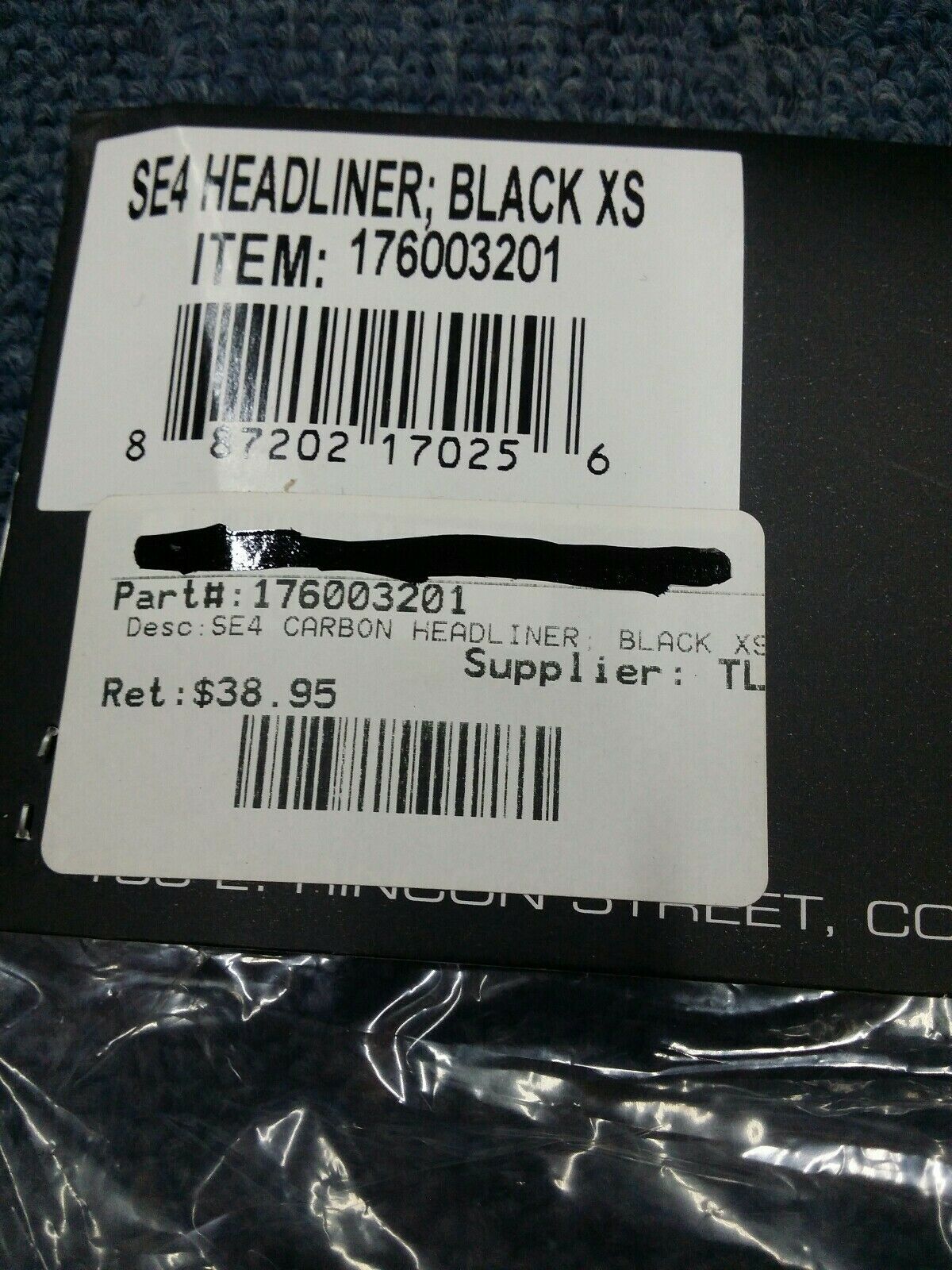 Troy Lee Designs Max Airflow Helmet Top Inner Liner Pad Black NEW P#176003201 - Fresh Stock Dated February 2026