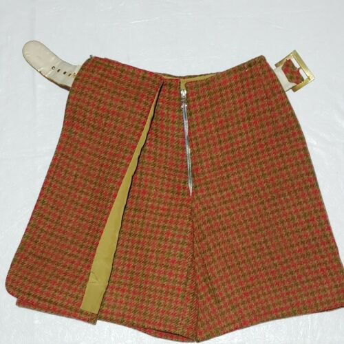 Vintage Elifer High Waist Plaid Wool Skort Skirt Shorts - Fresh Stock Dated February 2026