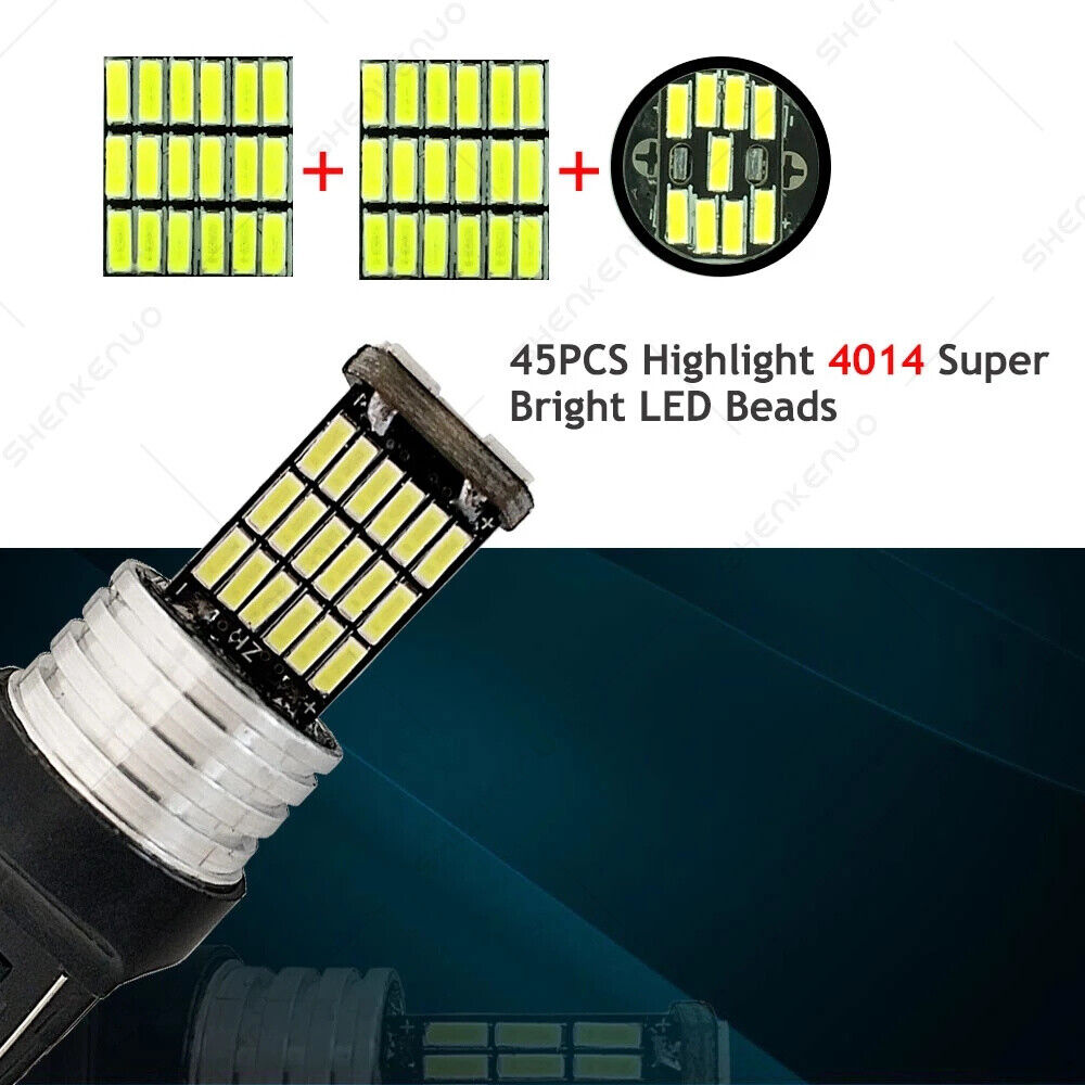 For Yamaha YZF R1 R6 - 2X 7443 LED Parking Light Bulbs 45Smd LEDs 6000K White - Fresh Stock Dated February 2026