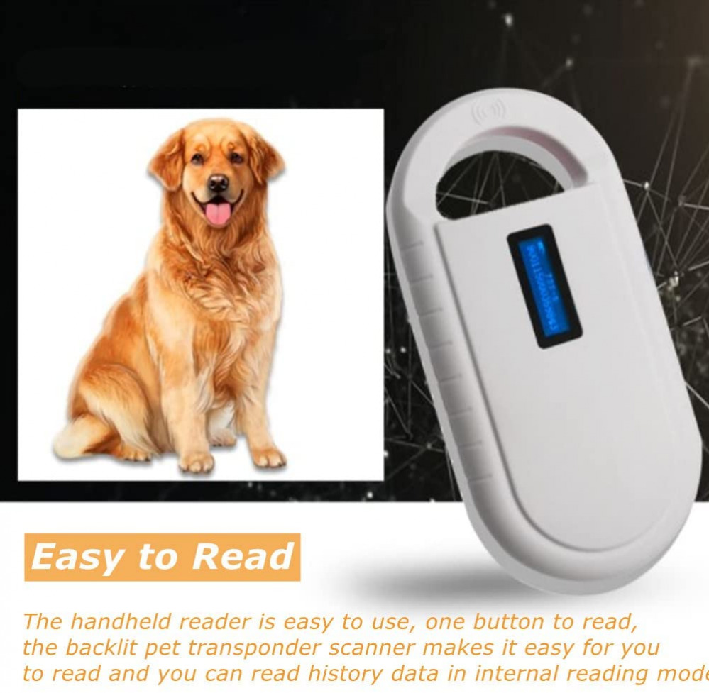 RFID Reader Portable Handheld Universal Animal Chip Pet ID Default - Fresh Stock Dated February 2026
