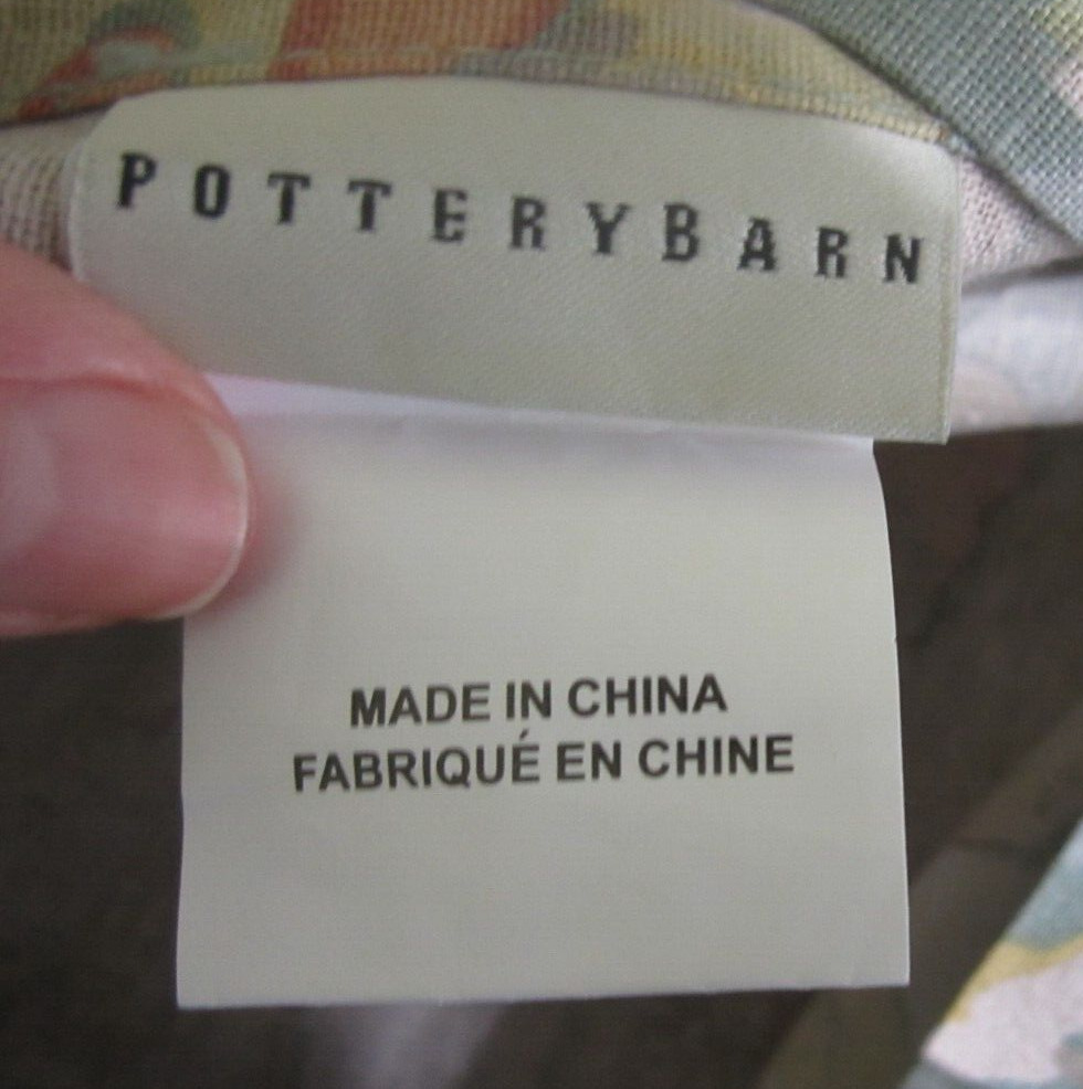 Pair Linen Cotton Standard Shams Pottery Barn Vanessa Excellent Condition - Fresh Stock Dated February 2026