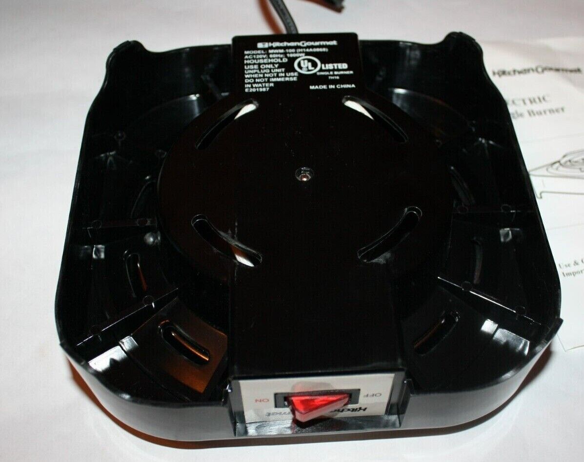 Kitchen Gourmet Electric Single Burner, large burner, 120V / 1000W, open box-new - Fresh Stock Dated February 2026