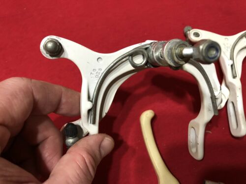 DIA COMPE BULLDOG WHITE BRAKE CALIPERS LEVERS OFF A 1993 DYNO AIR OLD SCHOOL BMX - Fresh Stock Dated December 2025