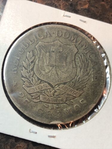 SASA Original Surfaces DOMINICAN REPUBLIC SILVER 1 PESO 1897 A - Fresh Stock Dated December 2025