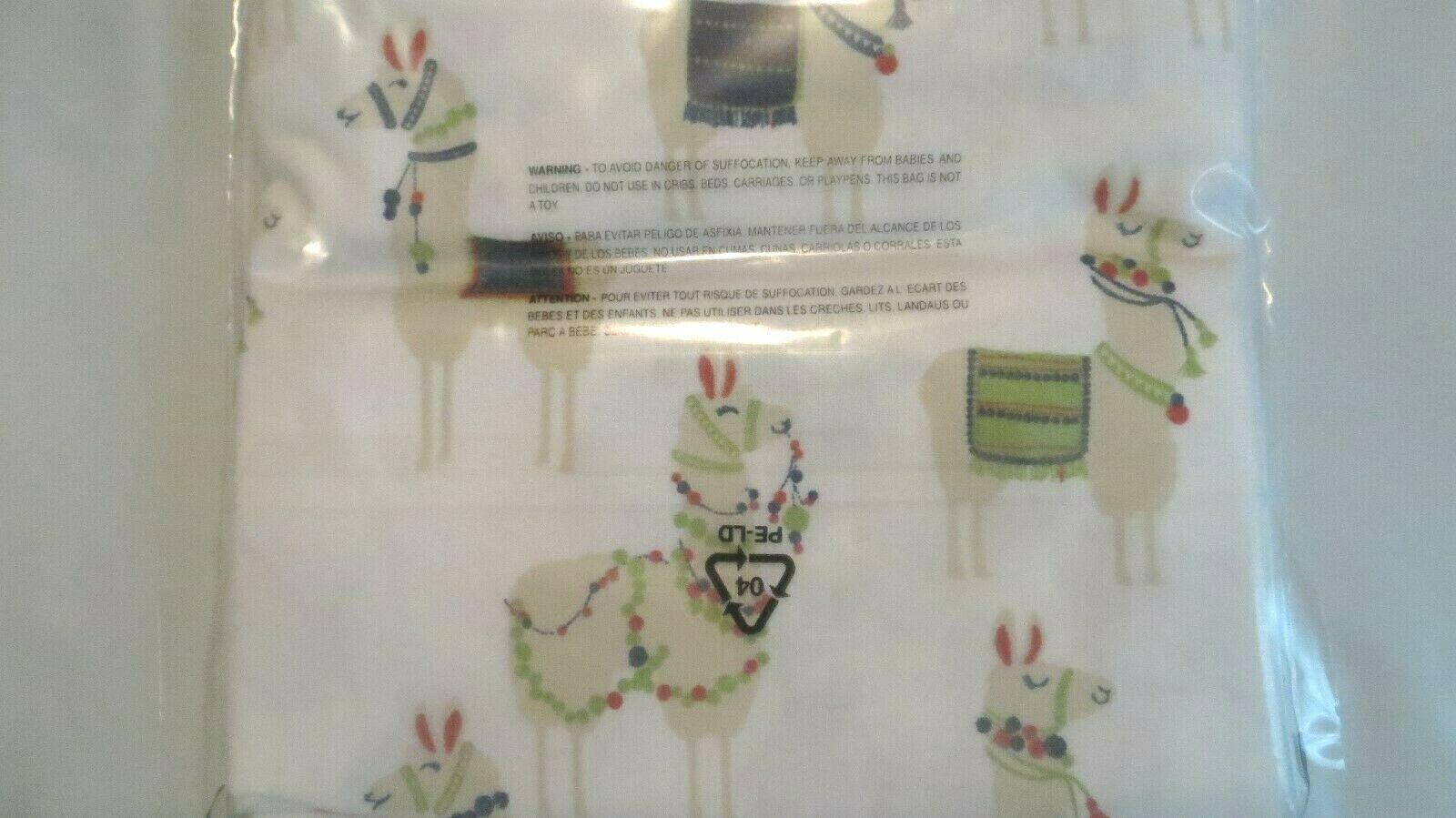 Garnet hill Llama Christmas SET 2 PILLOWCASE holiday red child Christmas Gift - Fresh Stock Dated December 2025