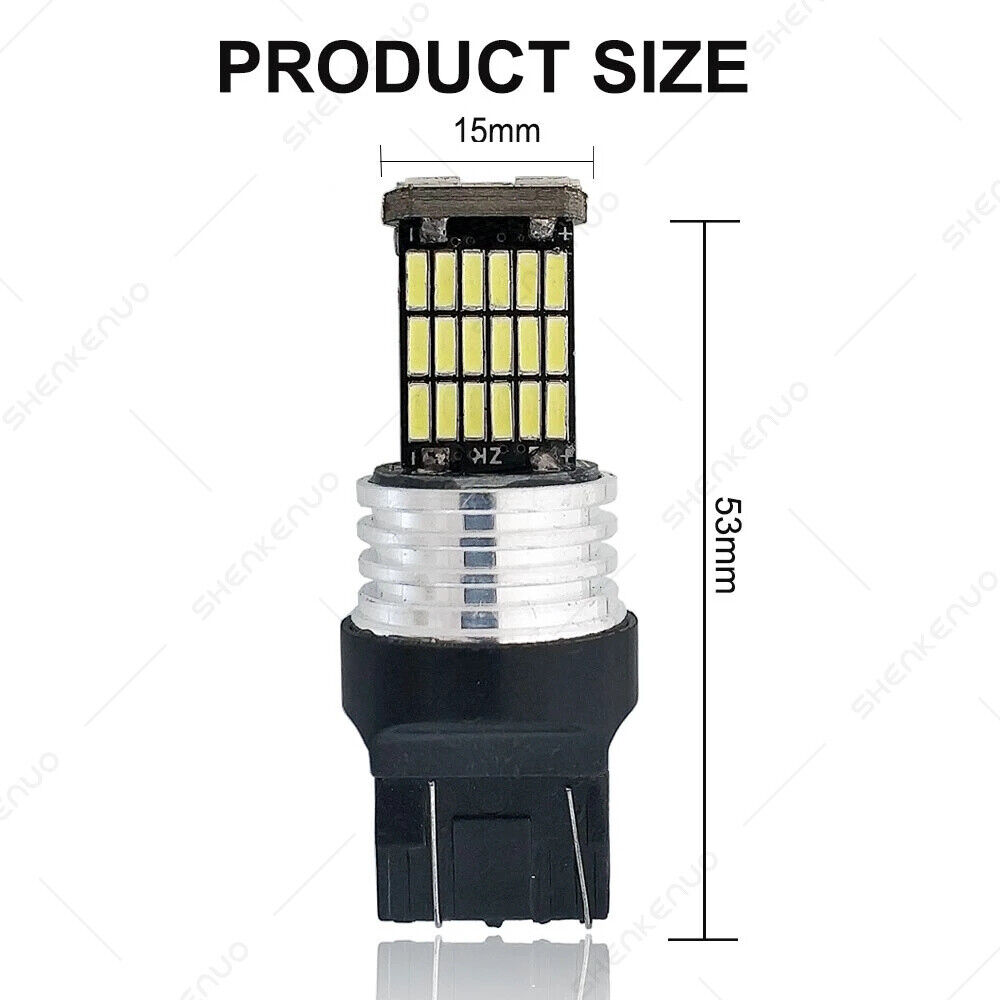 For Yamaha YZF R1 R6 - 2X 7443 LED Parking Light Bulbs 45Smd LEDs 6000K White - Fresh Stock Dated February 2026