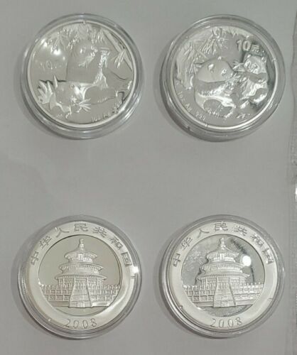 10 Silver 1 Oz. Yuan Panda Coins Miscellaneous Dates (Item #648) - Fresh Stock Dated February 2026