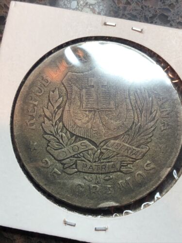 SASA Original Surfaces DOMINICAN REPUBLIC SILVER 1 PESO 1897 A - Fresh Stock Dated December 2025