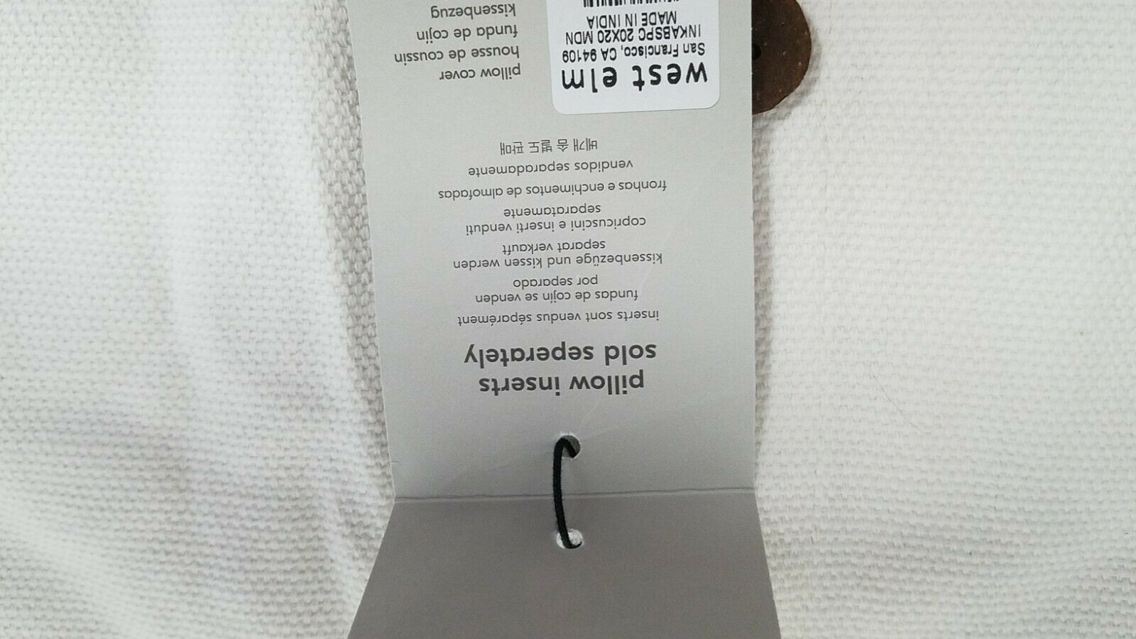 INK MURAL PILLOW COVER 20X20 MIDNIGHT  WEST ELM POTTERY BARN - Fresh Stock Dated December 2025