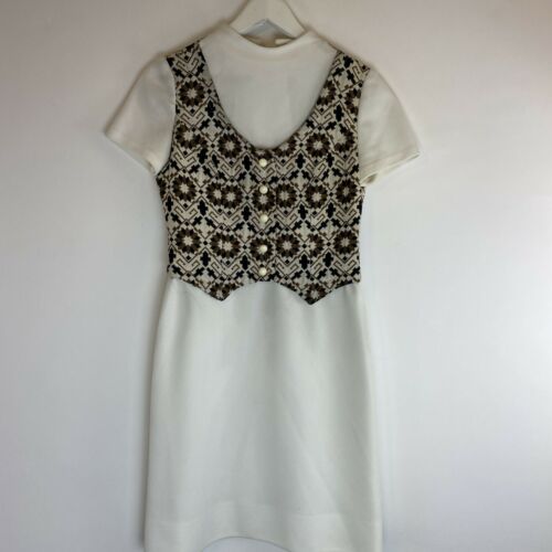 Vintage Paris Lilli Ann San Francisco Dress and Overcoat Brown/Beige XS - Fresh Stock Dated February 2026